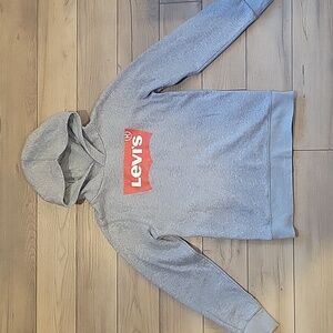 Levi's Gray Fleece Lined Hoodie Sweatshirt - Size Large
